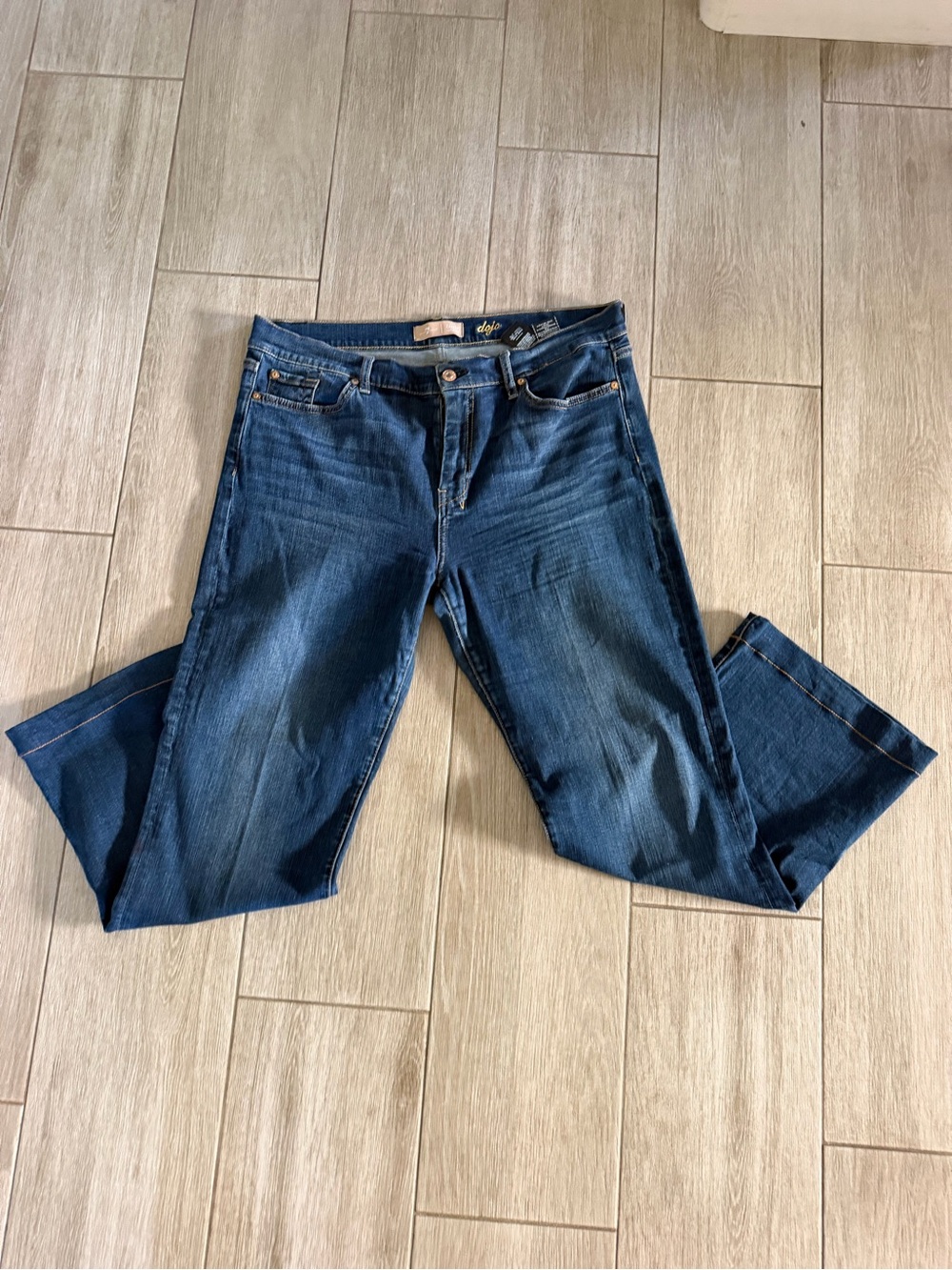 7 For All Mankind - Dark Blue Womens Stretch Denim Jeans - DOJO
